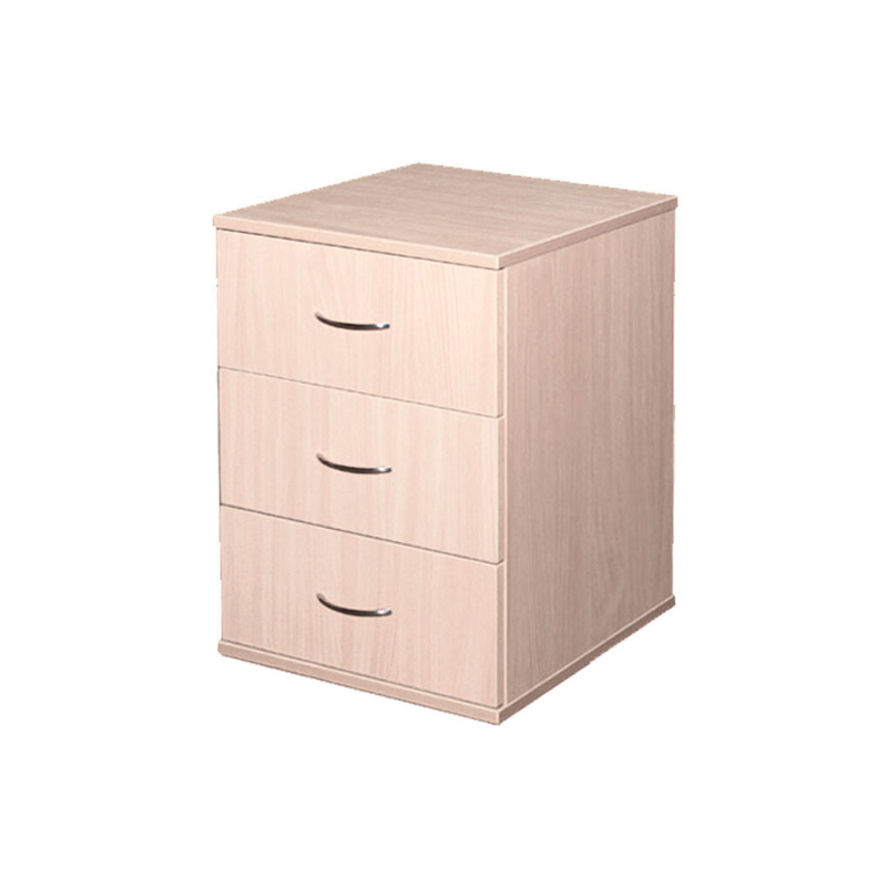 Закрита тумбочка з 3-ма шухлядами, матеріал корпусу - ЛДСП, для розміщення в приміщеннях та закладах, АЛМАНТ, 403х403х596 мм.